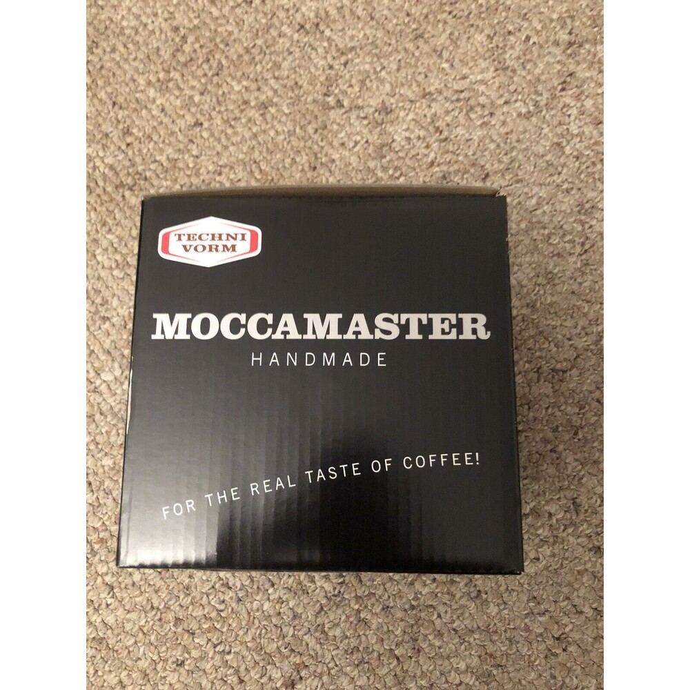Moccamaster Handmade Glass Jug with Mixing Lid 10 Cup Black Techni Vorm New